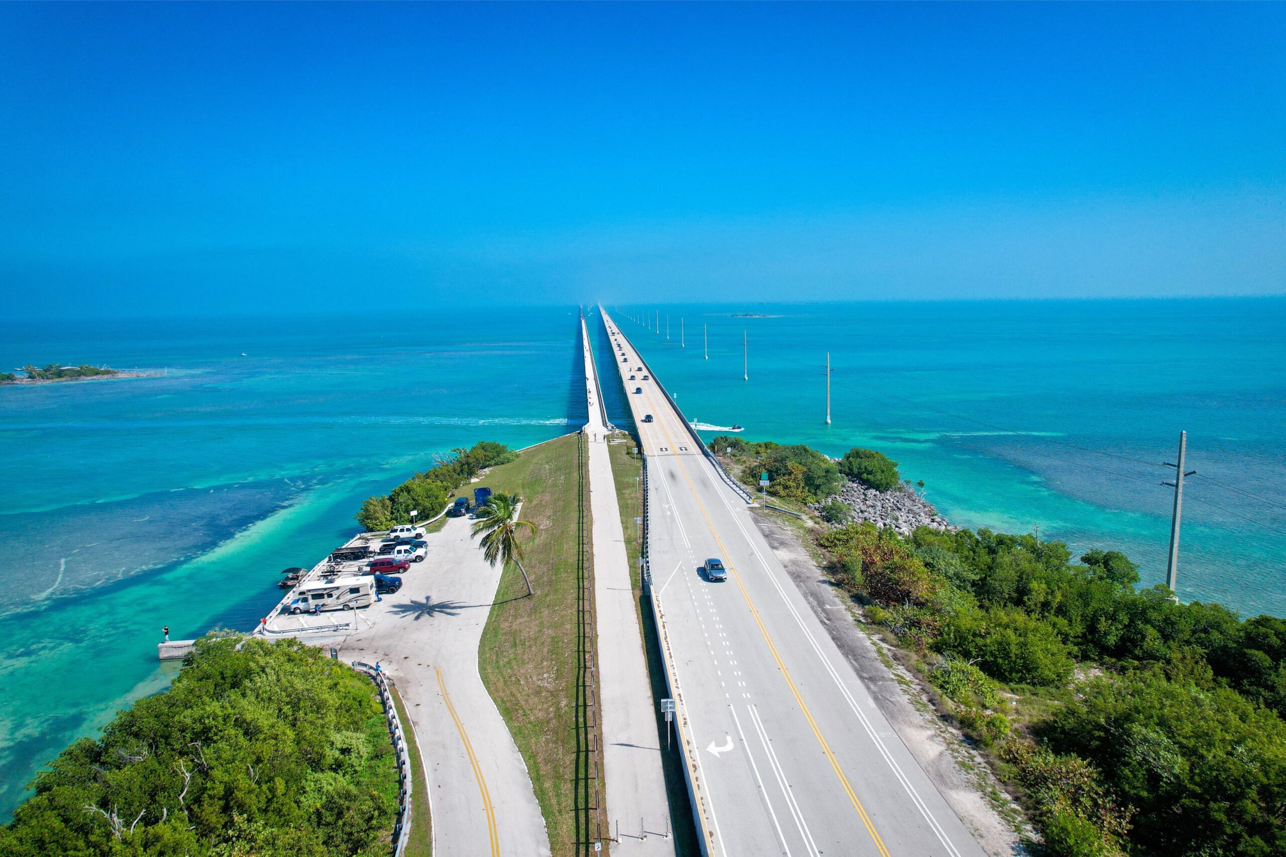 Overseas highway to Key West island, Florida Keys.